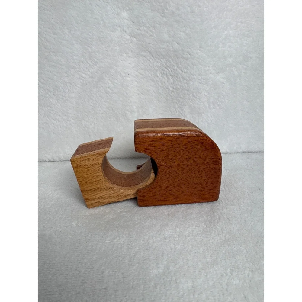 Vintage Secret Puzzle Trinket Box Unisex OS Brown Excellent